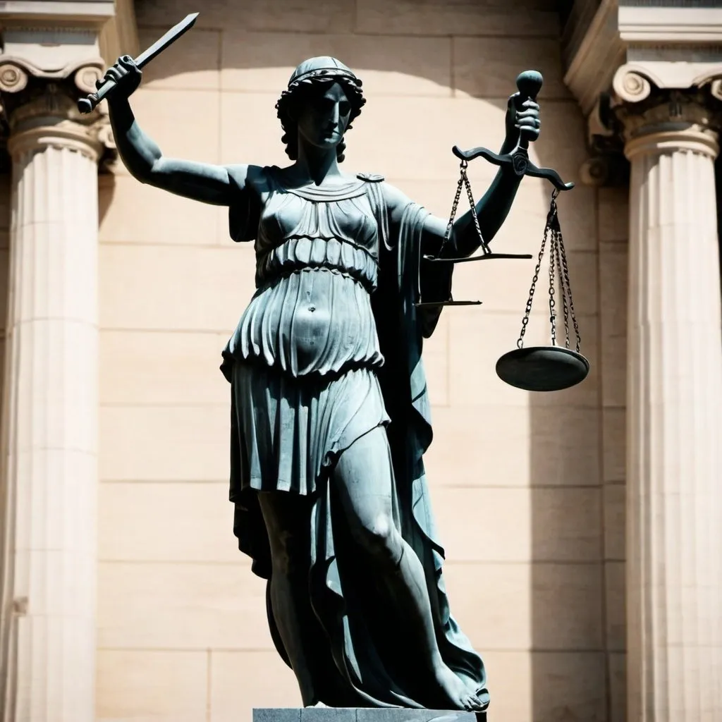 Prompt: Statue of Justice greek 