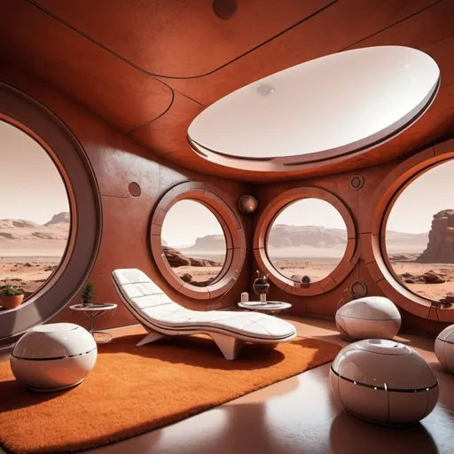 Prompt: Mars futuristic home