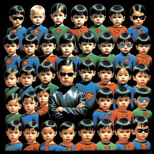 Prompt: matrix of krypton children