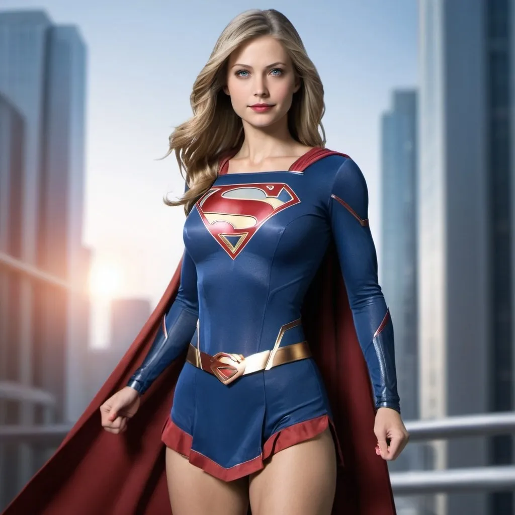 Prompt: supergirl suit beautiful woman