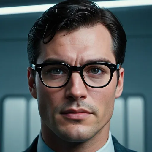 Prompt: Clark Kent eyeglasses futuristic 