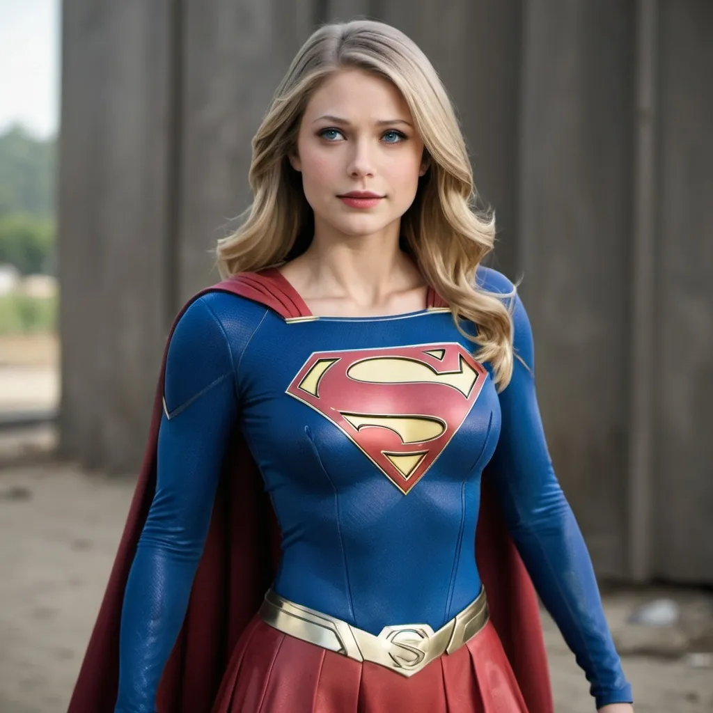 Prompt: supergirl suit beautiful woman