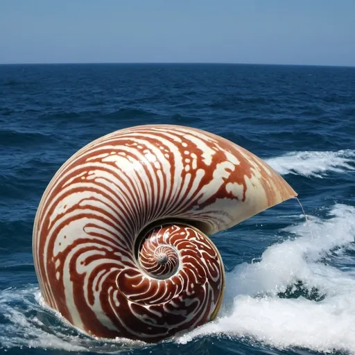 Prompt: Nautilus into the ocean