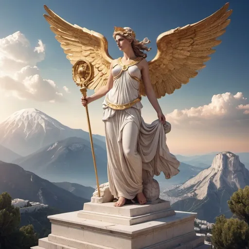 Prompt: greek Eos goddess Mount Olympus