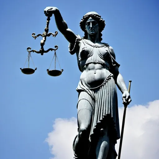 Prompt: Statue of Justice greek 
