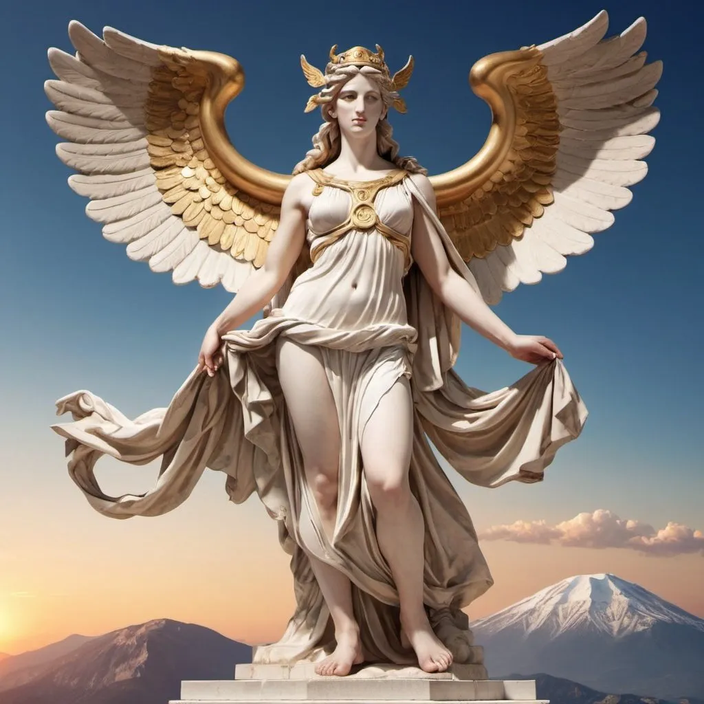 Prompt: greek Eos goddess Mount Olympus