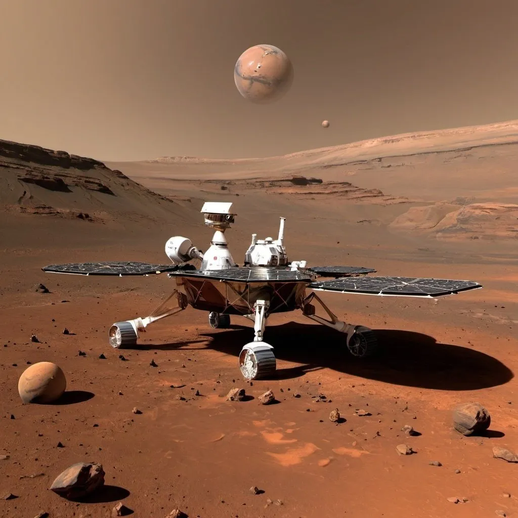 Prompt: Mars landscape Ship Nasa