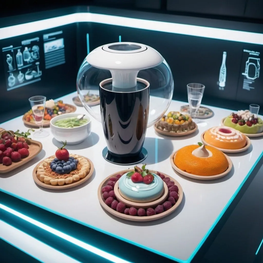 Prompt: futuristic food and drink