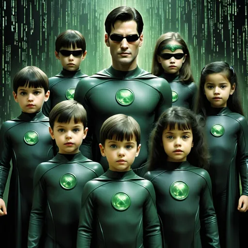 Prompt: matrix of krypton children