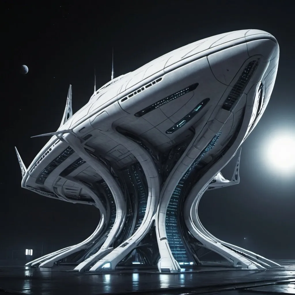 Prompt: futuristic alien ship
