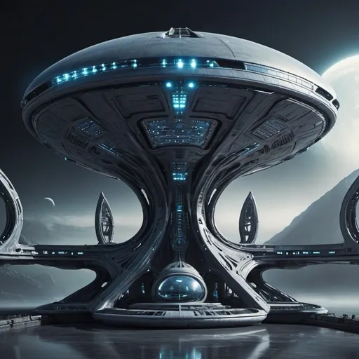 Prompt: futuristic alien ship
