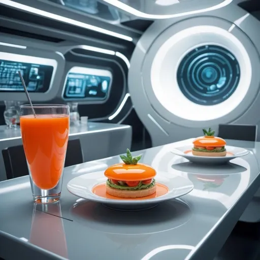 Prompt: futuristic food and drink