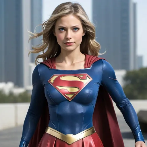 Prompt: supergirl suit beautiful woman