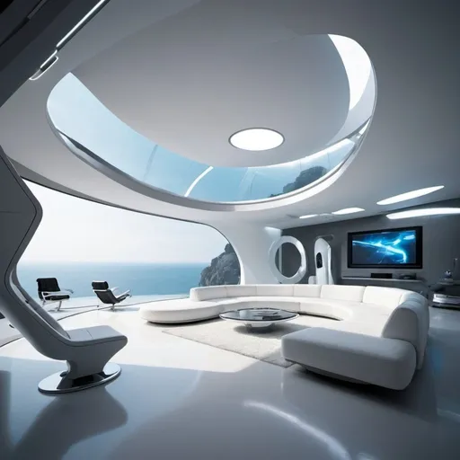 Prompt: Futuristic homes interior