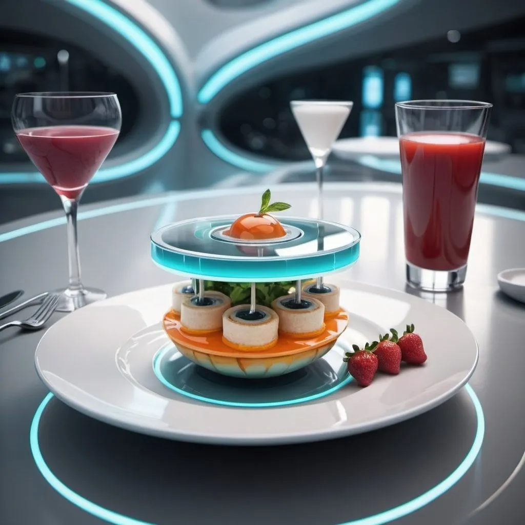 Prompt: futuristic food and drink
