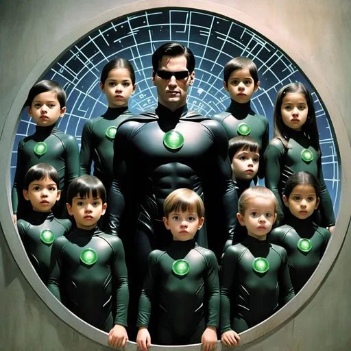 Prompt: matrix of krypton children