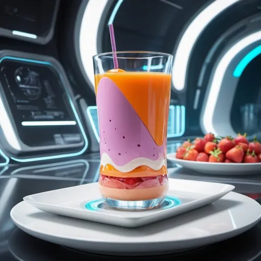 Prompt: futuristic food and drink
