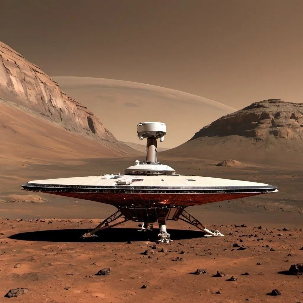 Prompt: Mars landscape Ship Nasa