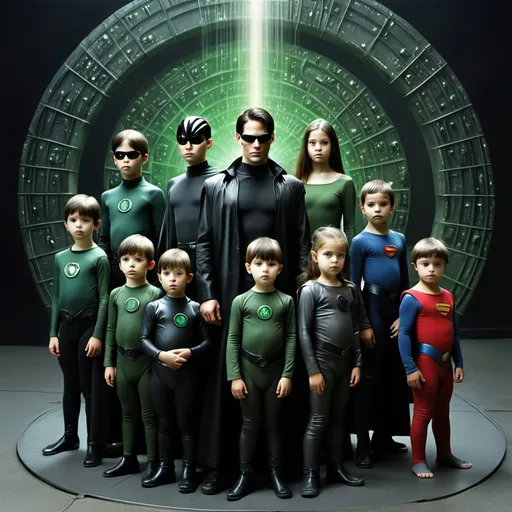 Prompt: matrix of krypton children