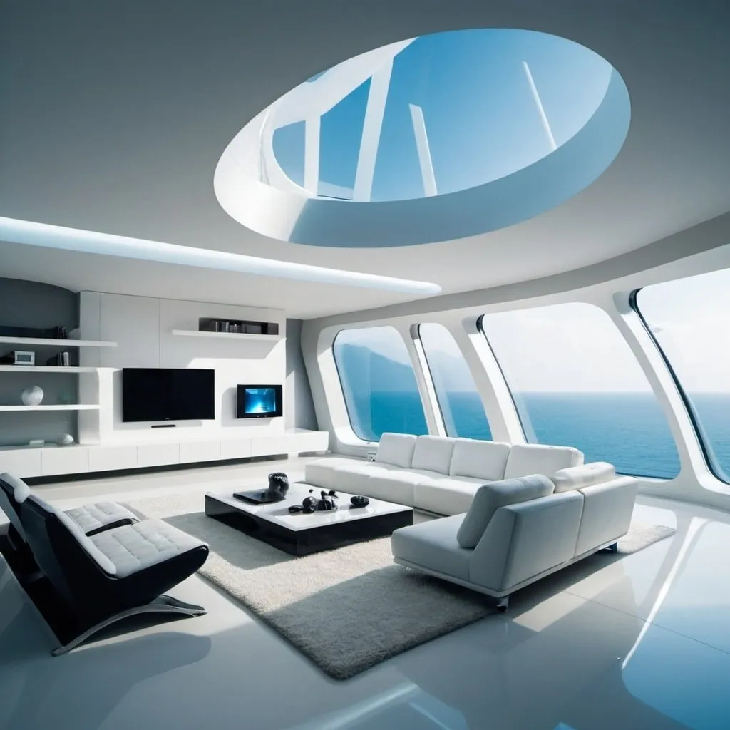 Prompt: Futuristic homes interior