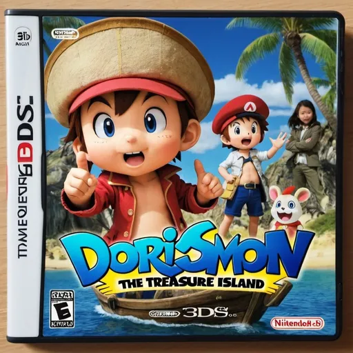Prompt: Dorisamon The Movie Bobby’s Treasure Island on The Nintendo 3DS🇯🇵