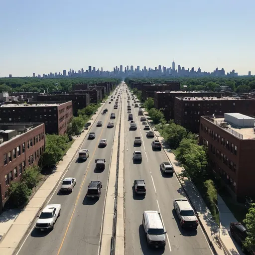 Prompt: 300,000 Drive Highway West 74 Elias Avenue in The Bronx