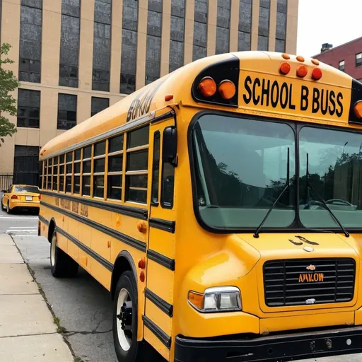 Prompt: School Bus Driver is ignoring being quiet immediately quiet sound🇺🇸 300,000 Drive Highway in The Bronx Avalon High School Center