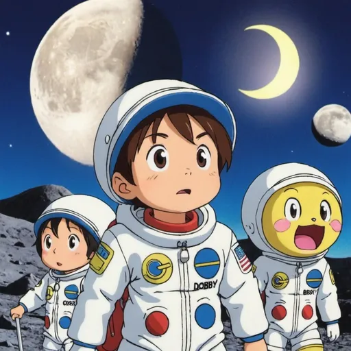 Prompt: Dorisamon:The Movie Bobby’s Chronicle of The Moon Exploration🇯🇵🇺🇸