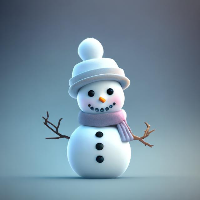 Prompt: tiny cute toy {snowman}, standing character, soft flowing lighting, soft pastel colors, Scotty Young, 3D rendering in blender, polygraph, modular constructivism, pop surrealism, physically based rendering, round image