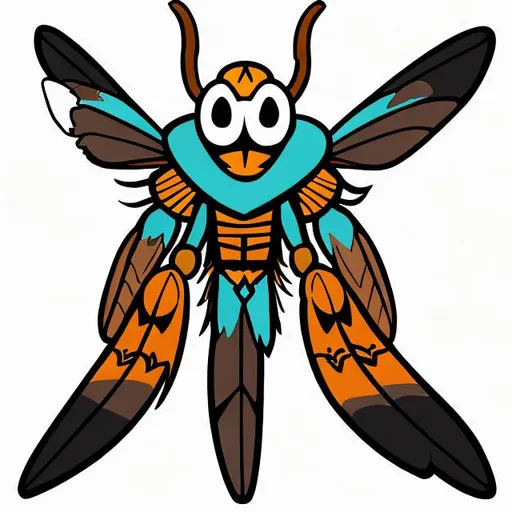 Prompt: Create a Inchelium Hornets mascot using native american images