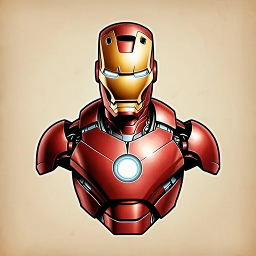 Prompt: Create an vintage iron man logo