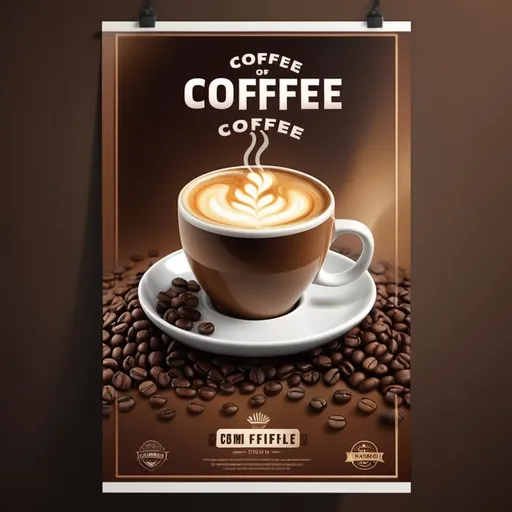 Prompt: a new launch of product of coffee brand poster for banners with brand name