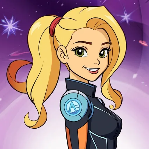 Prompt: mass effect equestria girls applejack ponytail