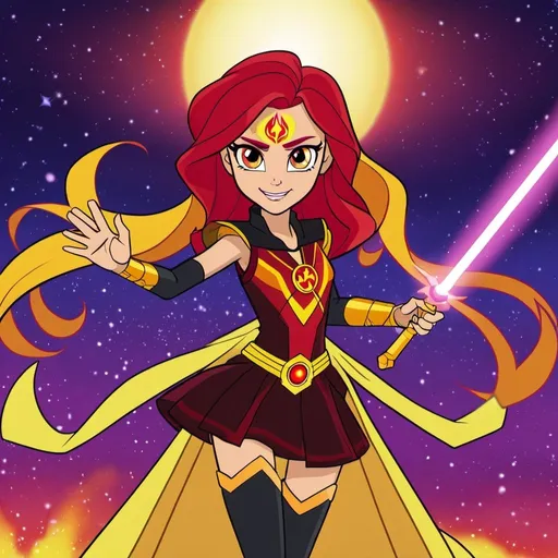 Prompt: equestria girls jedi sunset shimmer