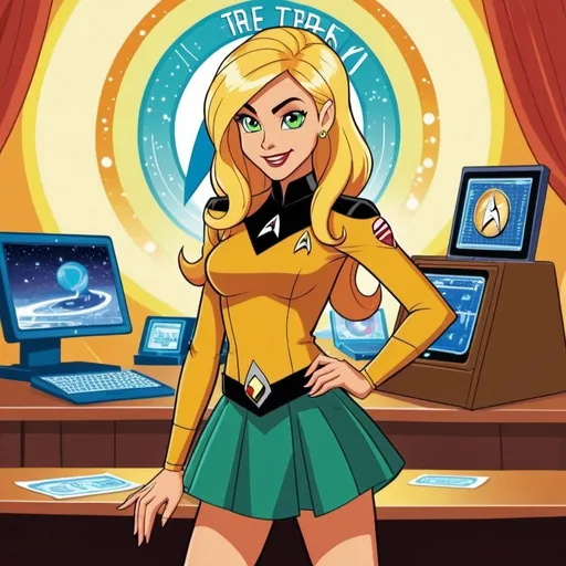 Prompt: star trek equestria girls adult applejack