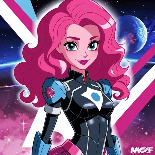 Prompt: mass effect equestria girls pinkie pie