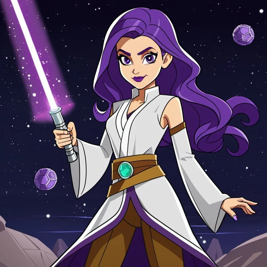 Prompt: star wars equestria girls adult jedi rarity
