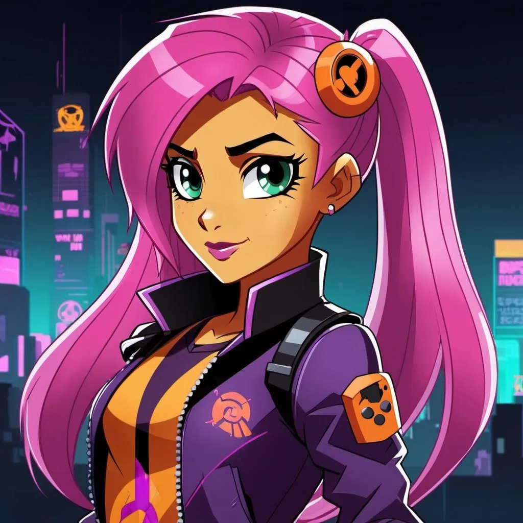 Prompt: cyberpunk equestria girls scootaloo