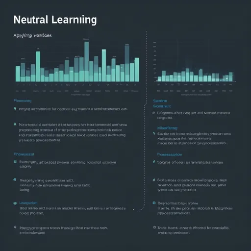 Prompt: Description:

Background: A digital workspace environment with a minimalist and modern design.
Foreground:
Text Data: Display of textual reviews and comments from various sources (e.g., social media, product reviews).
Natural Language Processing (NLP) Tools: Icons representing tools like TensorFlow, PyTorch, and SpaCy.
Sentiment Analysis Process: Flowchart illustrating the steps of preprocessing text data, applying machine learning algorithms, and evaluating sentiment.
Visualization: Bar chart showing sentiment distribution (positive, neutral, negative).
Elements:
Code Snippets: Displayed on a laptop screen, showcasing Python code for text preprocessing and model training.
Word Cloud: Representation of most frequent words in positive and negative sentiments.
Emotion Icons: Icons representing different emotions (happy, sad, neutral) linked to sentiment analysis outcomes.
Color Palette: Soft and neutral tones with accents of blue and green to convey professionalism and clarity.
Mood: Educational and practical, illustrating the process of sentiment analysis using NLP techniques.