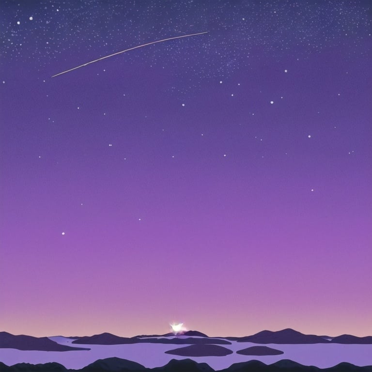 Prompt: purple meteor shower anime background