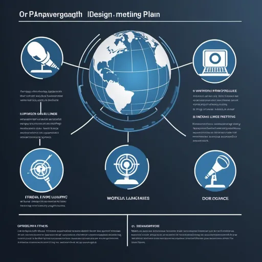 Prompt: Create an engaging graphic for our strategic plan, illustrating three distinct phases with clear visual separation. The graphic should be designed to be used on the Ideogram website and must include the following:

Phase One (by end of FY2025):

Title: "Design and Launch"
Imagery: Use visuals like blueprint designs, rocket launches, or planning meetings to represent the initiation phase.
Elements: Include a microphone symbolizing the start of our radio initiatives.
Phase Two (by end of FY2029):

Title: "Operationalize"
Imagery: Show active operations with visuals like a bustling newsroom, broadcasting scenes, or advanced technology in use.
Elements: Keep the microphone symbol to represent ongoing radio operations.
Phase Three (by FY2030):

Title: "Ideal State"
Imagery: Illustrate our global reach with a world map, connecting lines, diverse audiences, and expanded media channels.
Elements: Include the microphone to signify our established global radio presence, along with symbols indicating growth and impact.
Ensure the microphone is prominently featured in each phase to emphasize our radio commitment throughout our evolution. The overall design should be cohesive, visually engaging, and suitable for display on the Ideogram website, reflecting our journey towards becoming a truly global media organization and doubling our impact.

