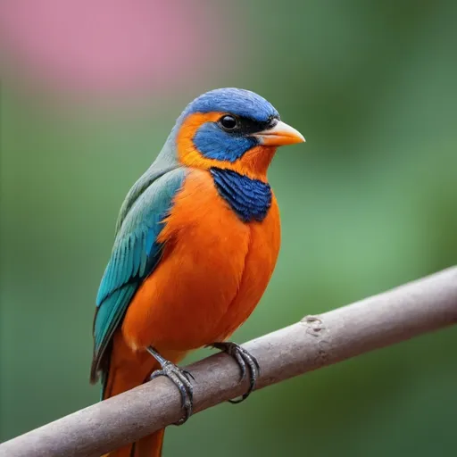 Prompt: a bird with beautiful color around his