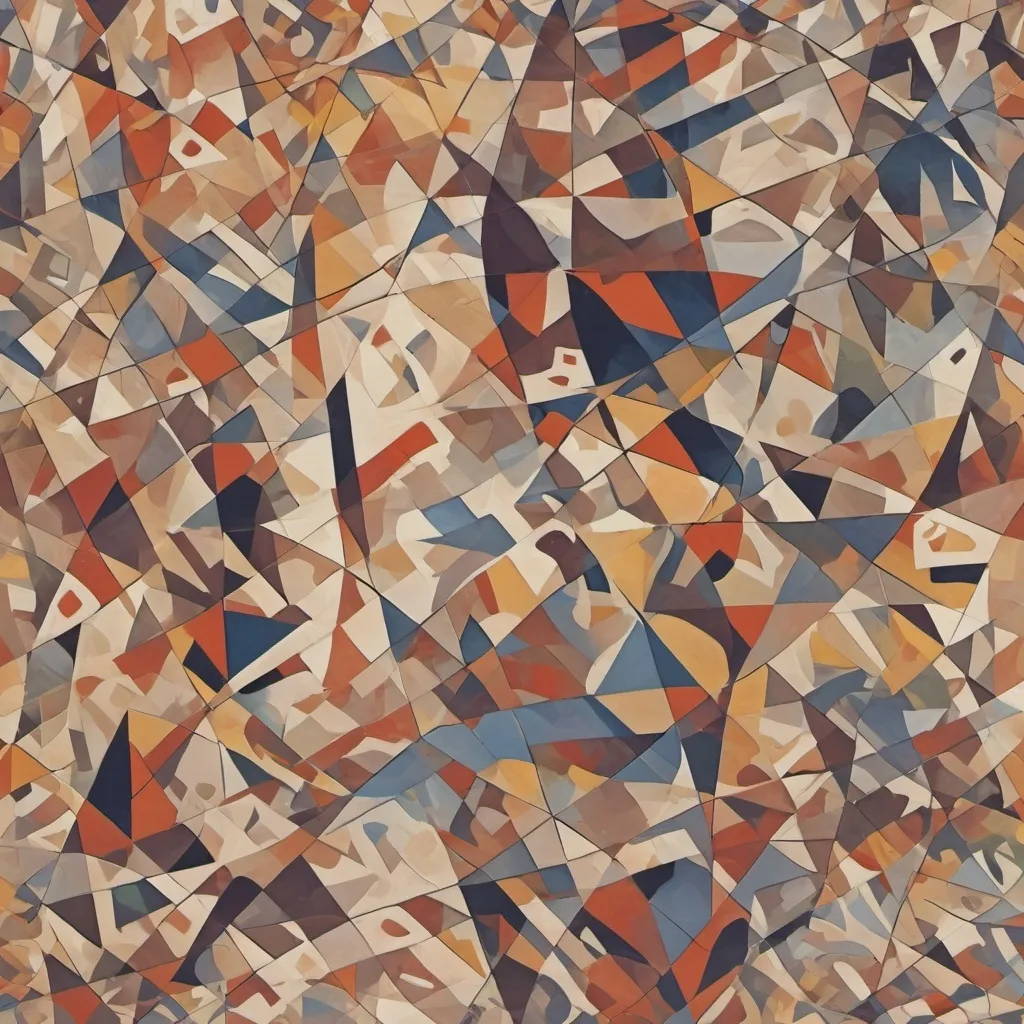 Prompt: Generate abstract patterns or artwork using AI algorithms that mimic different art styles, from cubism to impressionism.