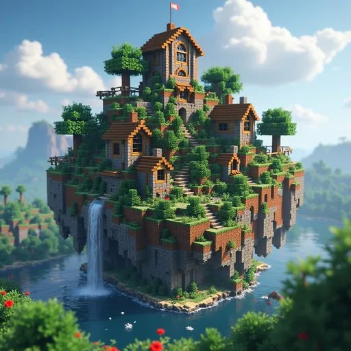 Prompt: Integrated minecraft with a tructured of minecraft 