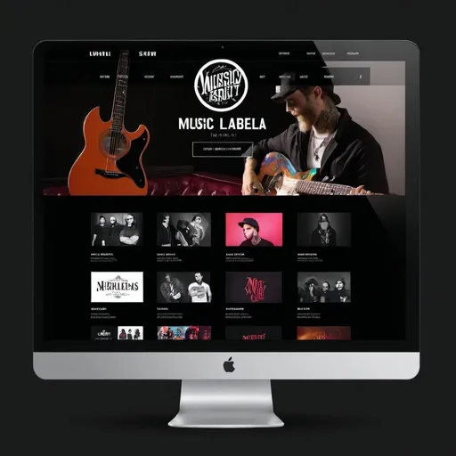 Prompt: music label website