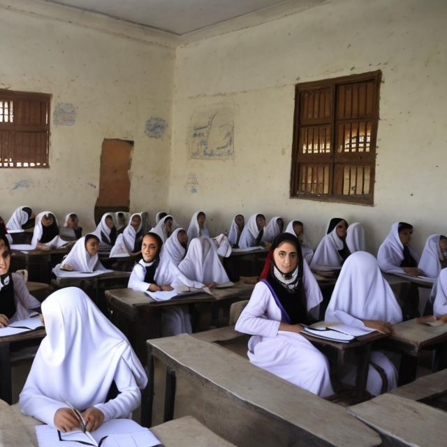 Prompt: Afghan giral school