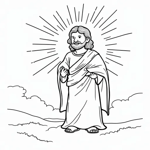 Prompt: john 3:16 coloring page for children