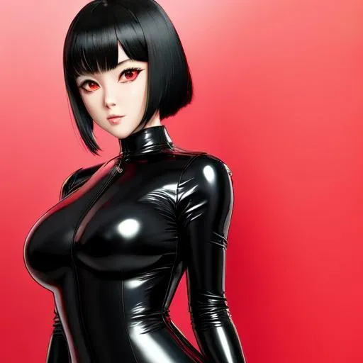 Prompt: ((no balloon)) Please render for me a shapely woman with a fac mask and wearing a black and red full body leather balloon suit, arrested, black hair and red eyes with her hands cuffed behind her back, straps around her arms and torso
symmetrical clothing, soft lighting, detailed face, by leiji matsumoto, stanley artgerm lau, wlop, rossdraws, concept art, digital painting, looking into camera, pillars and ruins in the distance