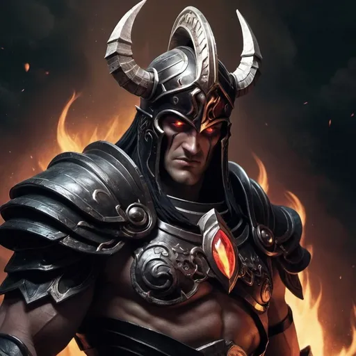 Prompt: Ares if he was a Darkin from League of Legends, influencing the world like The Formless Mother from Elden Ring, but written by Lovecraft.
