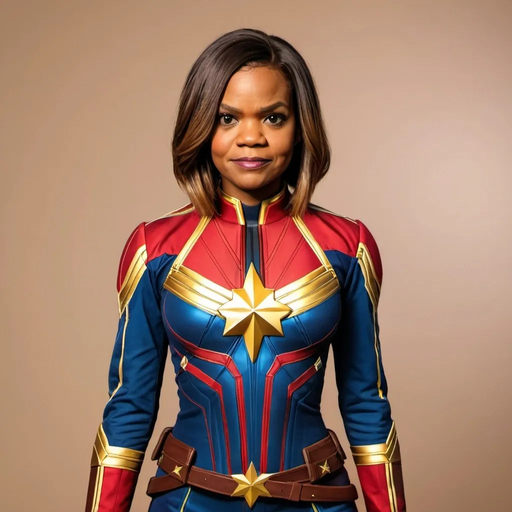 Prompt: Candace Owens as Captain Marvel
